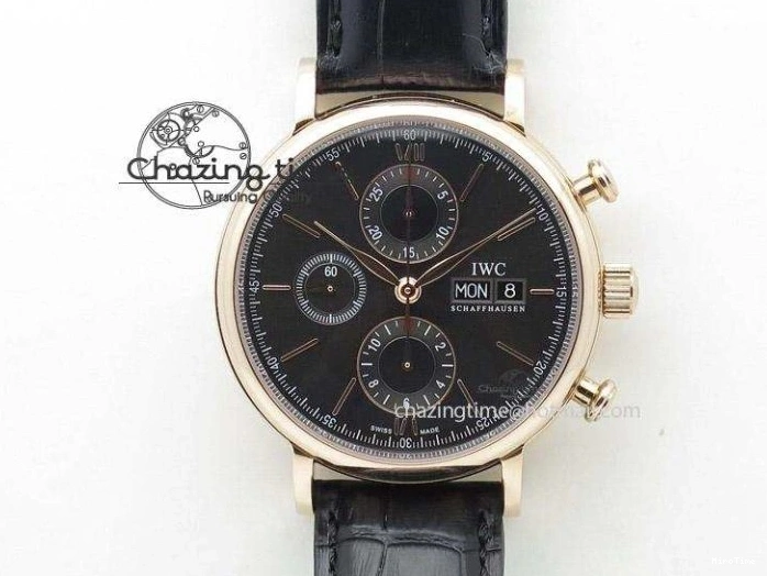 MIROTIME 0209 Da Vinci IW356601 SS TW 1:1 Best Edition Blue Dial On Black Leather Strap A Durable 7239